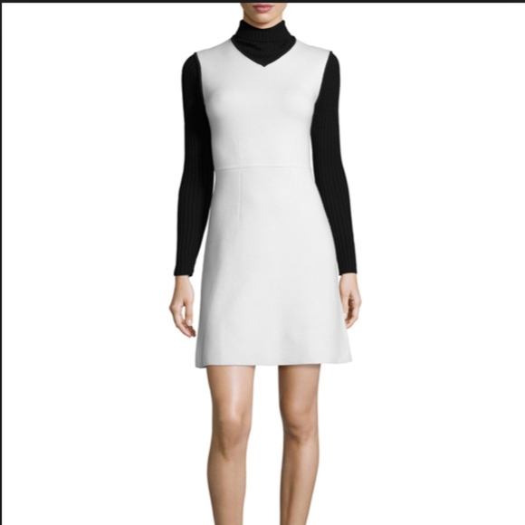 Theory Dresses & Skirts - Theory Cream and Black Myrelle Knit Dress, Small